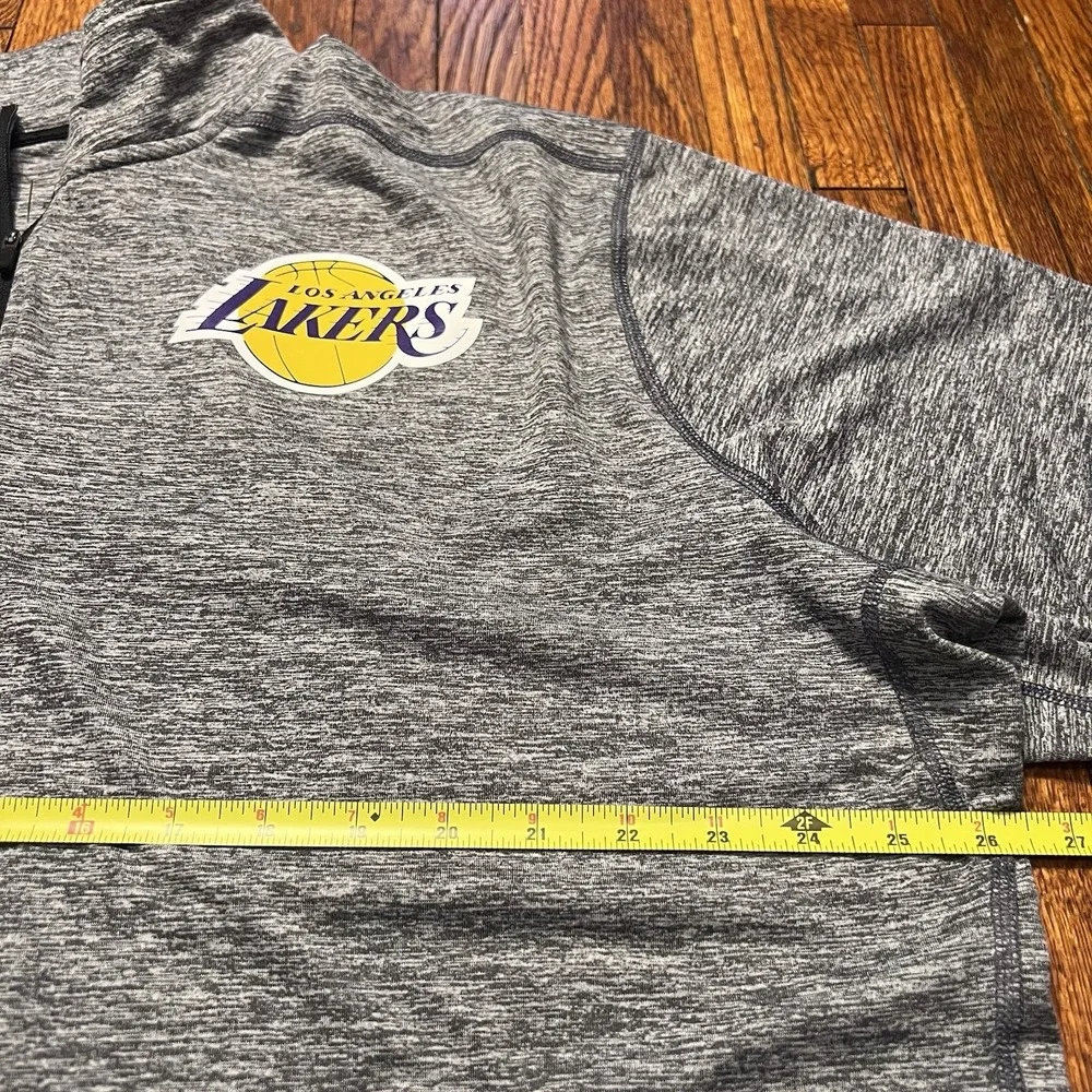 Nike Los Angeles Lakers Quarter Zip Size XXL 2XL Heather Gray Dri Fit